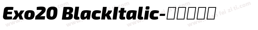 Exo20 BlackItalic字体转换